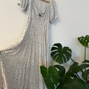 Urban Outfitters Black and White Polka Dot Maxi Dress